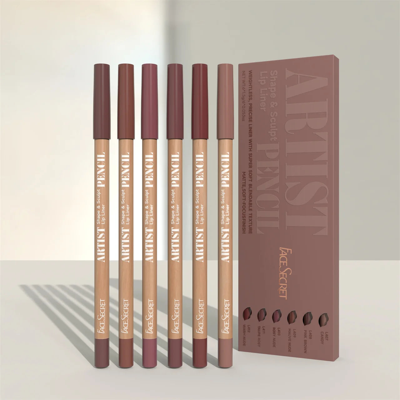 Set Crayons à Lèvres Face Secret – Texture Ultra Douce & Fini Mat Parfait ✨