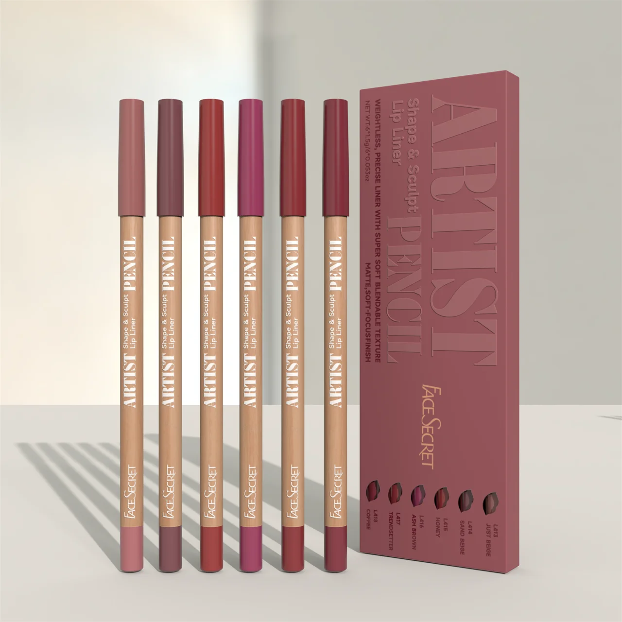 Set Crayons à Lèvres Face Secret – Texture Ultra Douce & Fini Mat Parfait ✨