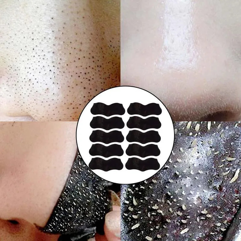 🌸 Masque Anti-Points Noirs pour le Nez – Bandes Nettoyantes Purifiantes