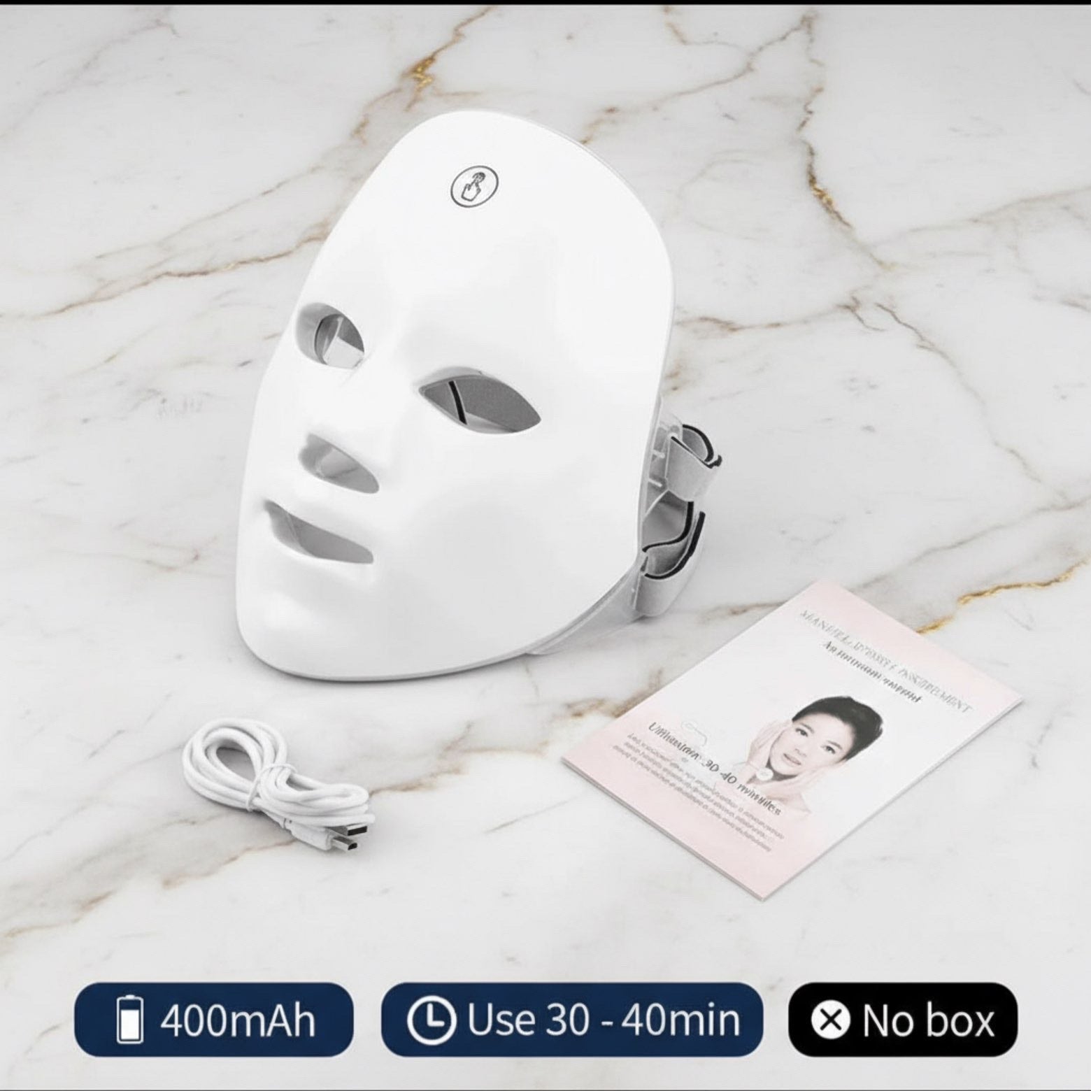 Masque LED Visage 7 Couleurs Rechargeable – Soin Anti-Âge, Anti-Acné & Éclat de la Peau ✨
